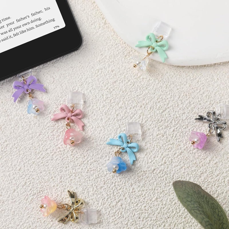TAKEALOOKO Store Type C Dust Plug Charm for Kindle - 6Pcs Dust Plug Charms Compatible with Kindle Phone, E-Reader Accessories - Image 2